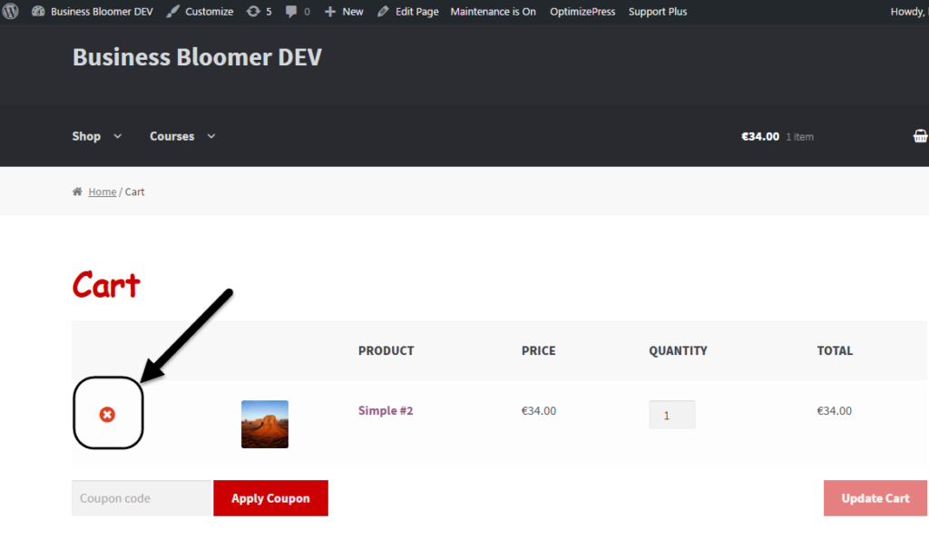 WooCommerce: cambie el icono de «eliminar este elemento» @ carro